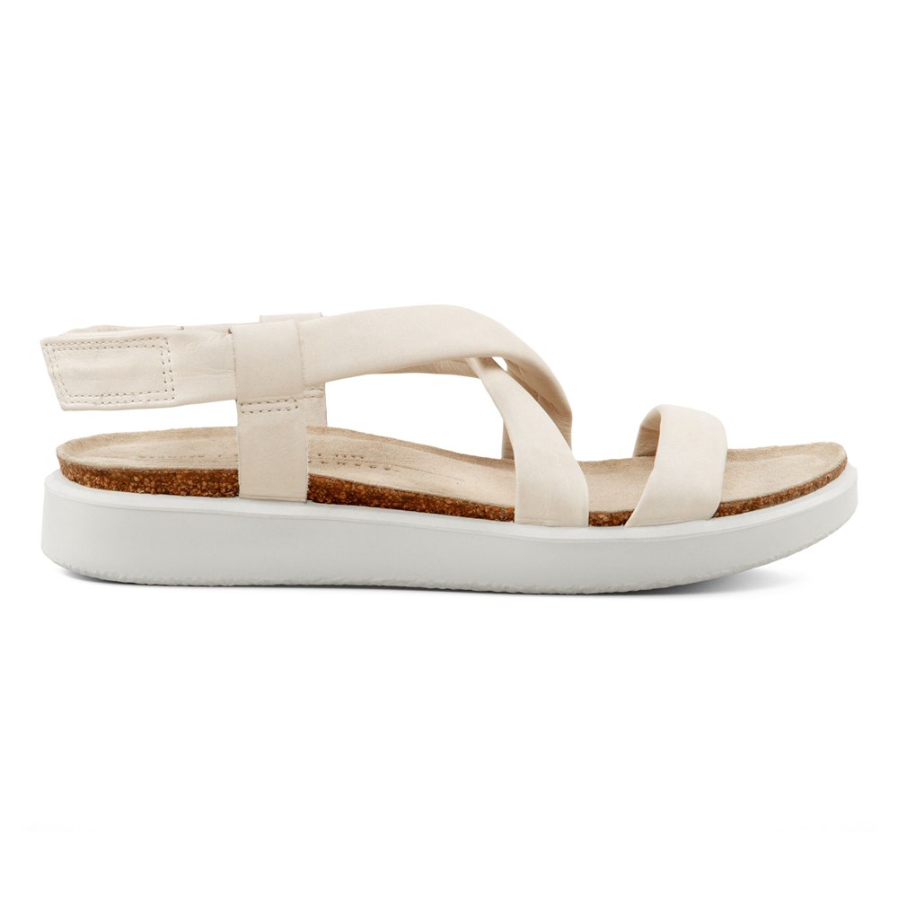 ECCO Womens Sandals Beige - Corksphere Flat - LCO-072618